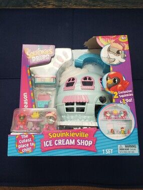 NIB Squinkieville Ice Cream Shop Playset PLAY Set New Squinkies Do Drops
